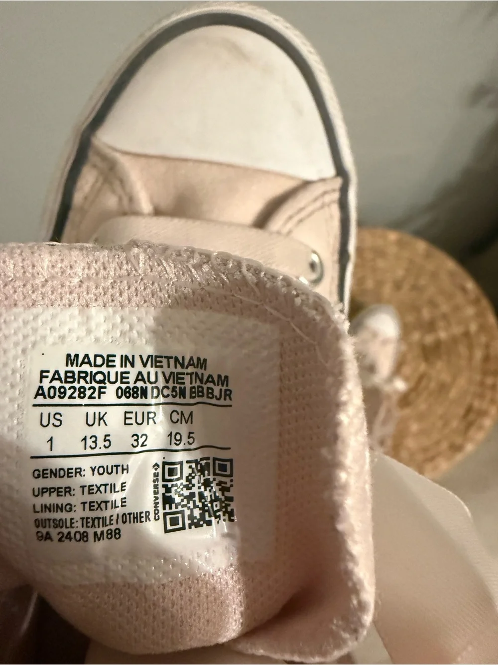 Converse Kids Blush Pink High-Top Sneakers with Satin Bows